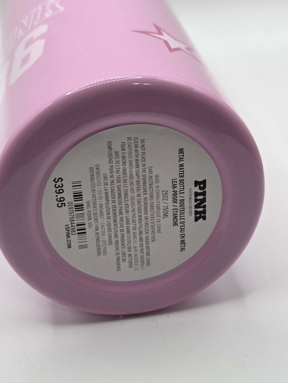 Victoria's Secret PINK Team PINK Metal Water Bottle New!! - Picture 4 of 5